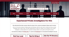 Desktop Screenshot of hire-a-private-investigator.com