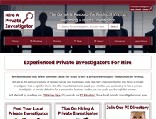 Tablet Screenshot of hire-a-private-investigator.com